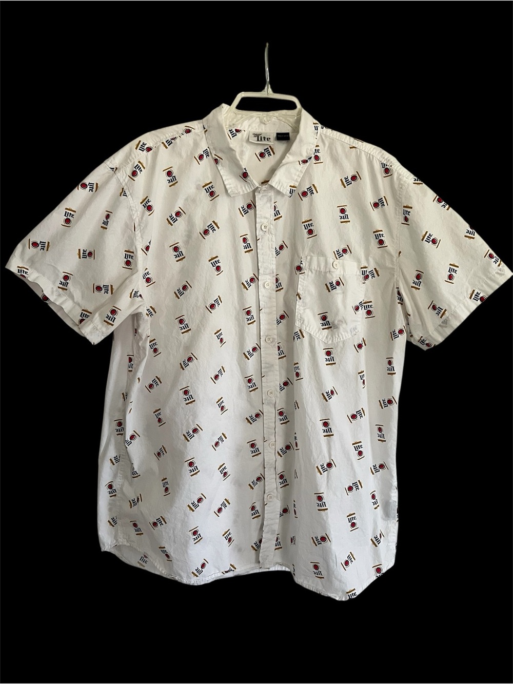 Miller Lite Short-Sleeve Collared Button Men’s Shirt - XXL